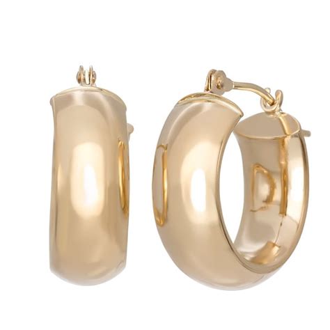 overstock 14k gold hoop earrings.